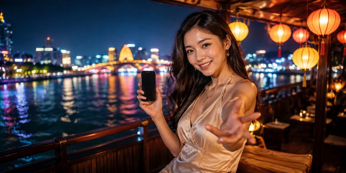 Ảnh đèn lồng và khung cảnh casino di động tại Đà Nẵng